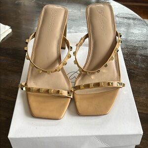 Gold Studded Women's Sandals